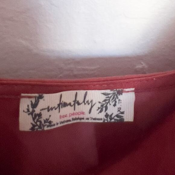 Free People Intimately XS Brick Rose Ruched Side Day To Night Slip Dress Cowl - Picture 5 of 8